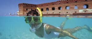 Woman Snorkeling in Florida