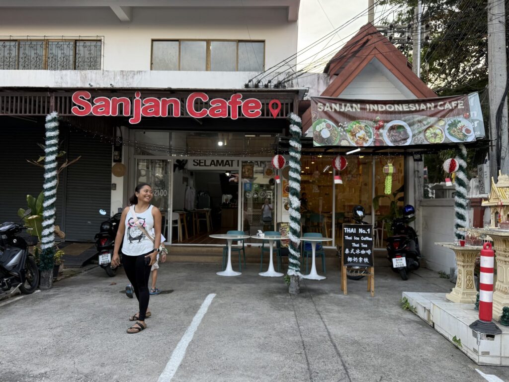 Storefront of an Indonesian cafe in Chiang Mai, Thailand